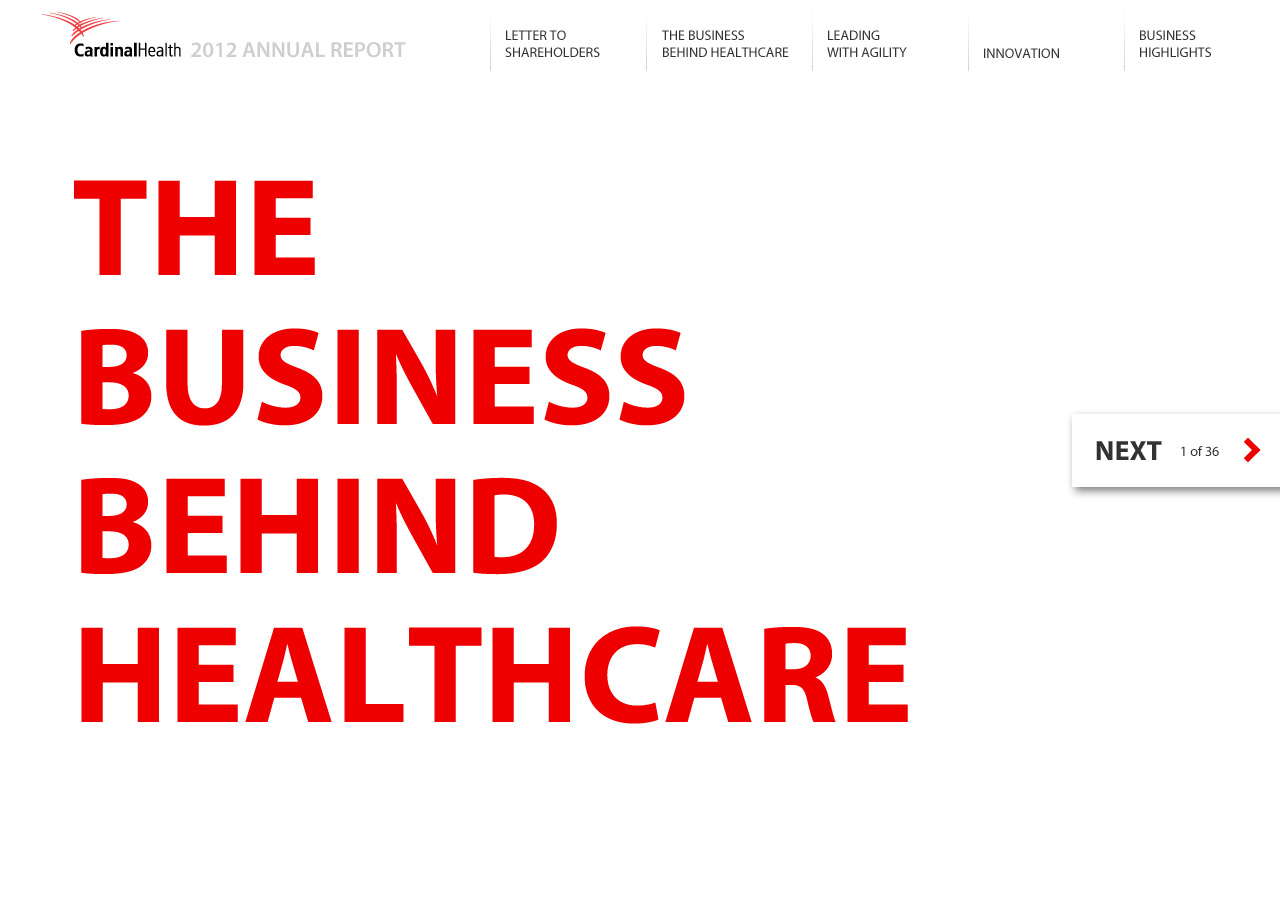 Cardinal Health Annual Report Design Concept