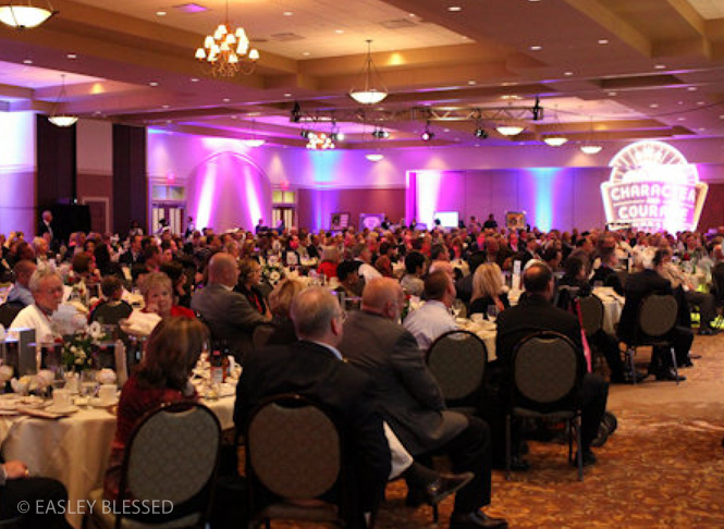 Character & Courage Logo projected at Johnny Bench & Friends: A Golden Celebration